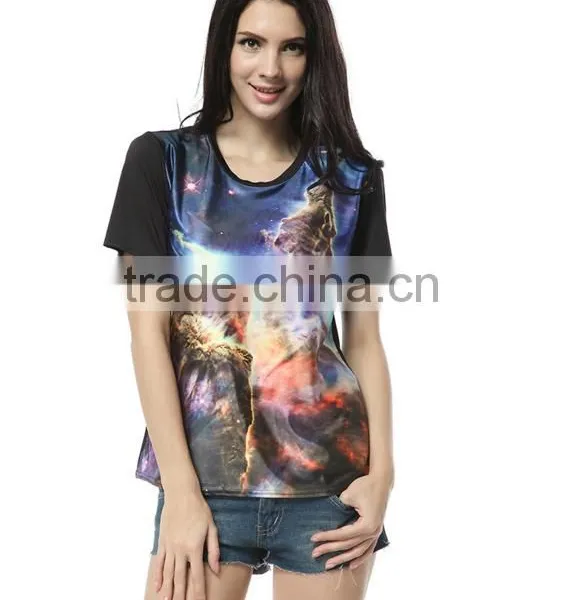 Europe and the United States Selling Digital Casual Women's Short Sleeve T-shirt photo-6
