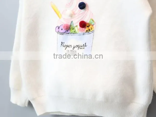 Latest Baby Girl Cartoon Pattern Pullover Sweater Design photo-3