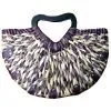 Corn Husk Straw Handbag Motley Color, PVC Decoration