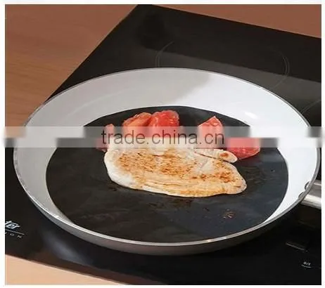 Non-stick reuseable round PTFE frying pan liner