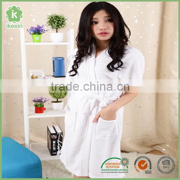 New Arrival Warm Celestial Blue Flannel Hotel Bathrobe photo-2