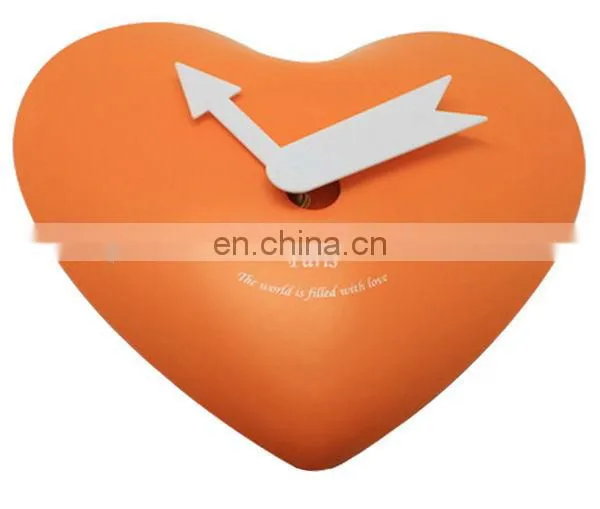 Pendulum Plastic Red Heart Clock photo-4