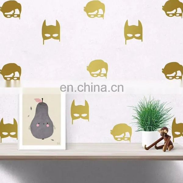 Superhero Mask Ins Style Vinyl Mini Wall Sticker Children Room Home Decoration Mural Roon Decal photo-3