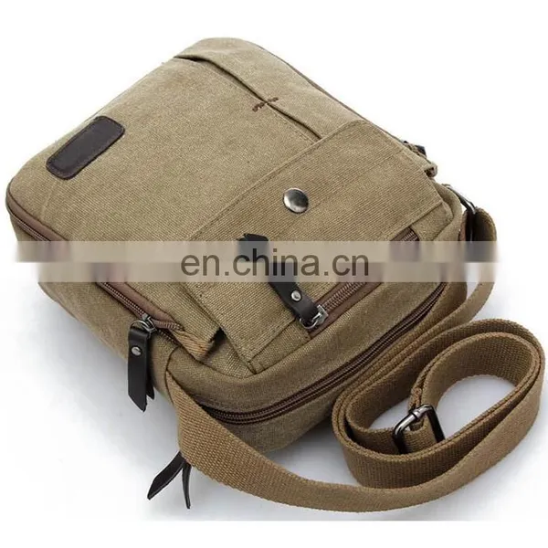 Vintage Canvas School Military Shoulder Bag Messenger Bag Men photo-2