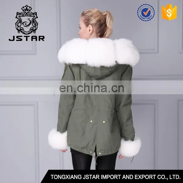 Wholesale Good Quality Fur Hooded Jacket Fashion Fur Trim Coat Sale photo-5