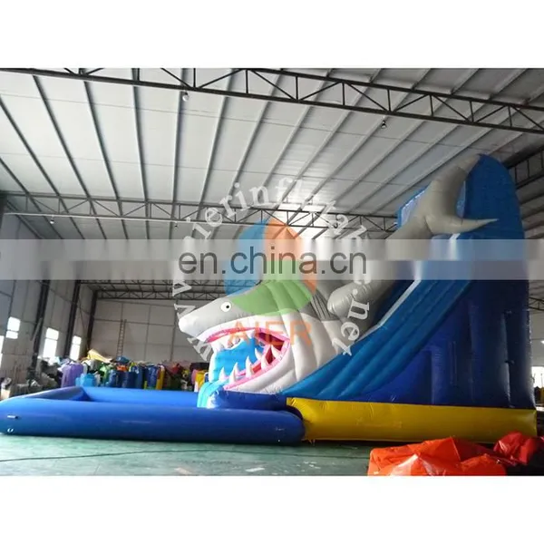 Giant Inflatable Water Slide, Shark Water Slide With Pool, Aier Inflatables photo-2