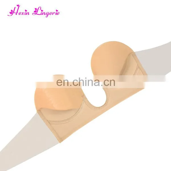 Nude U Shape Invisible Magic Push up Backless Strapless Self Adhesive Bra photo-3