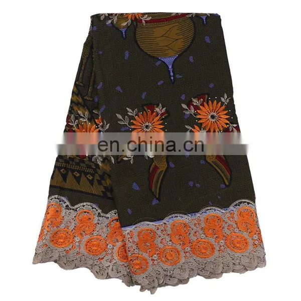 African New Arrival Wax Lace Fabric Material Cotton Ankara Embroidery Wax Print Fabric L170727001 photo-6