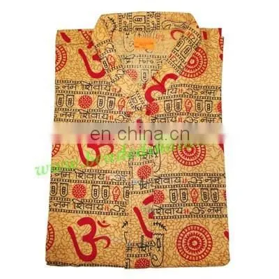 Half Sleeve Long Yoga Kurta in Cotton, Size : Chest 120 x Height 104 x Sleeve 25 Centimeters. photo-4