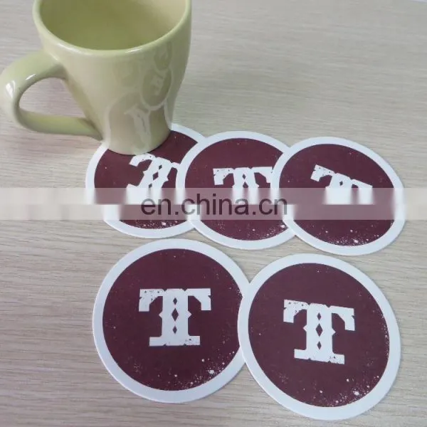Hot Sale Letter Printing Thin Cork Cardboard Coaster for Beverage photo-2