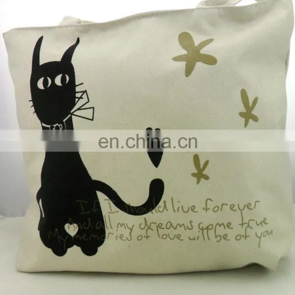 Custom Printed Logo Canvas Tote Shoulder Bag With Handle photo-2