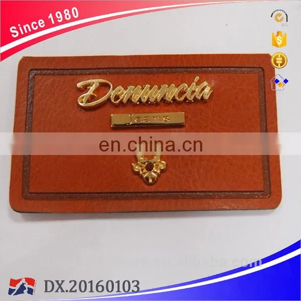 Fashion Customizable Metal PU Leather Patches for Jeans photo-6