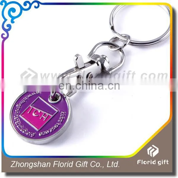 China Cheap Custom Personalized Shopping Trolley Coin Keychain photo-4