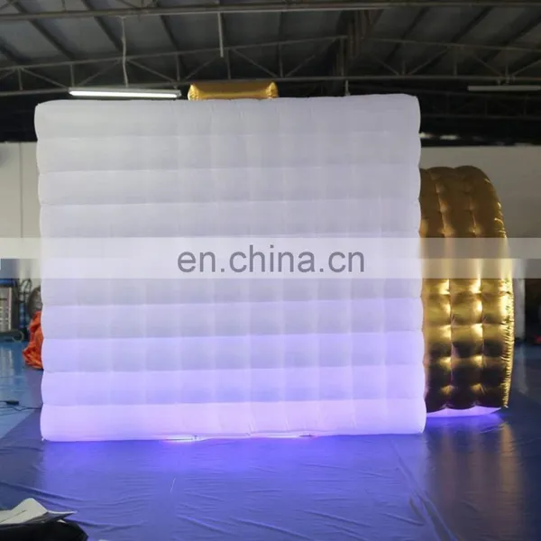 Best Wedding Party Decoration Portable Photo Booth White Mobile Inflatable Cube LED Photo Booth photo-4