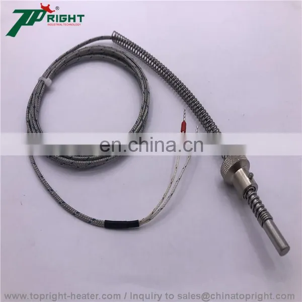 Spring Probe Leading Temperature Sensor K Type Thermocouple in Wire Length 1m photo-3