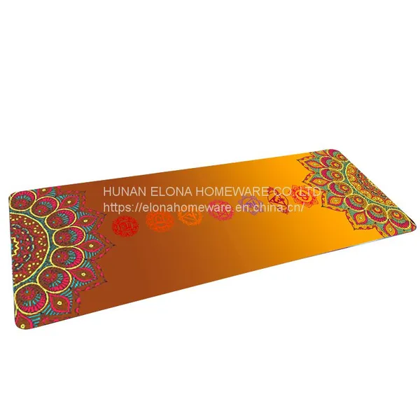 HOT Wholesale Colorful Fabric Rubber Yoga Matt Suede photo-2