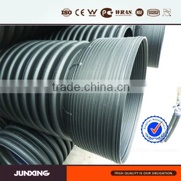 HDPE100 Anti Corrosion Twin Wall Corrugated pe Pipe Dn200 to Dn800 SN4 SN8 photo-2