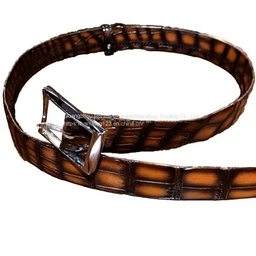 Crocodile Leather Men's Belt Real All-Inclusive One Piece No Stitching Private Custom Pin Buckle Belt photo-3
