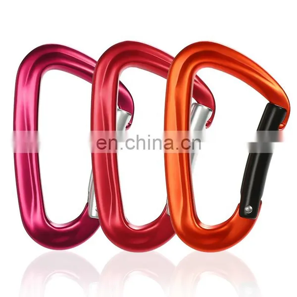 JRSGS China Supplier Carabiner 7075 Aluminum D Shape Carabiner Clip Wholesale 24KN Snap Hook Outdoor Custom Logo S7801 photo-3