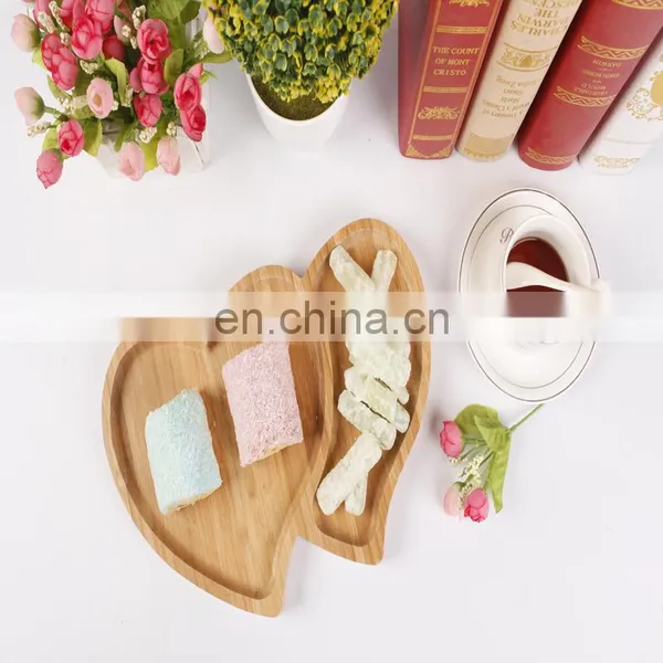 Wholesale Creative Design Restaurant Heart Shaped Bamboo Serving Tray photo-3