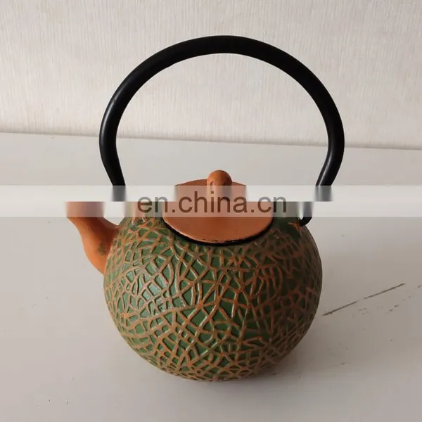 Antique Class Teaware Chinese Enamel Tea Sets Cast Iron Teapot With Strainer photo-5