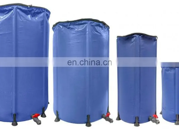 50 Gallon Collapsible Reserve Garden Blue Green White Water Barrels Liquid Tank photo-3