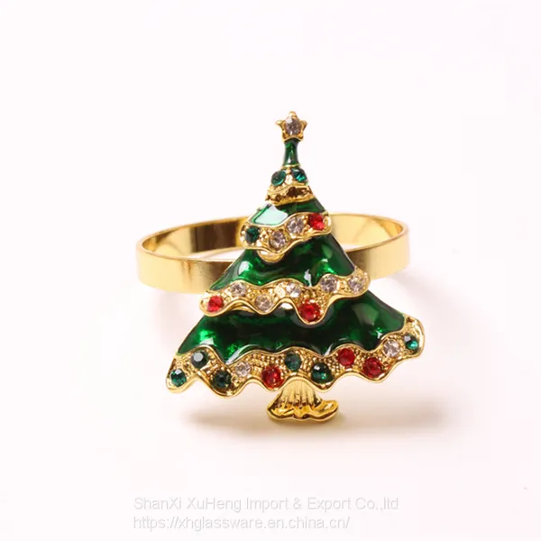 Xmas Table Decoration Metal Reindeer Horn Tissue Wedding Banquet Hotel Table Christmas Napkin Ring photo-3