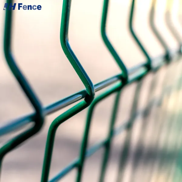 Cheap Control Panel Welding Curved Clear View Outdoor Iron Pvc Coated Mesh Fence photo-6