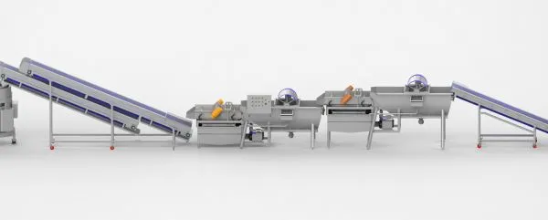 22.4m Automated Leafy Vegetables Processing System for Industrial Use