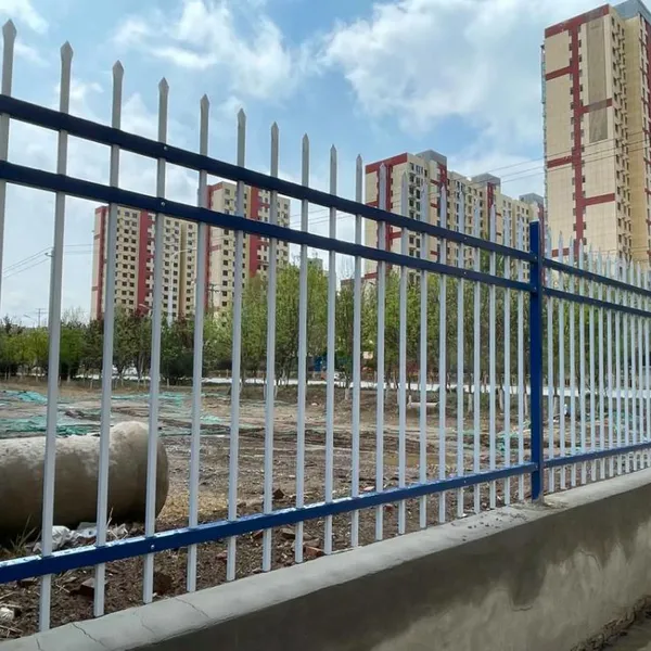Heavy Duty Welded Steel Fence Panel With Wrought Iron Picket and Finials for Durability