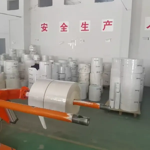 Cast Mirrow Coated Paper Jumbo Roll Hot Melt Adhesive Glassine Liner For Barcode Food Commodity Label Raw Material photo-4