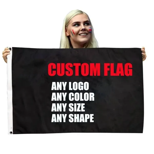 Flags With Logo Custom Print Double Sided Custom Flags 3x5 Double-Sided Outdoor High Quality Flags Banner photo-5