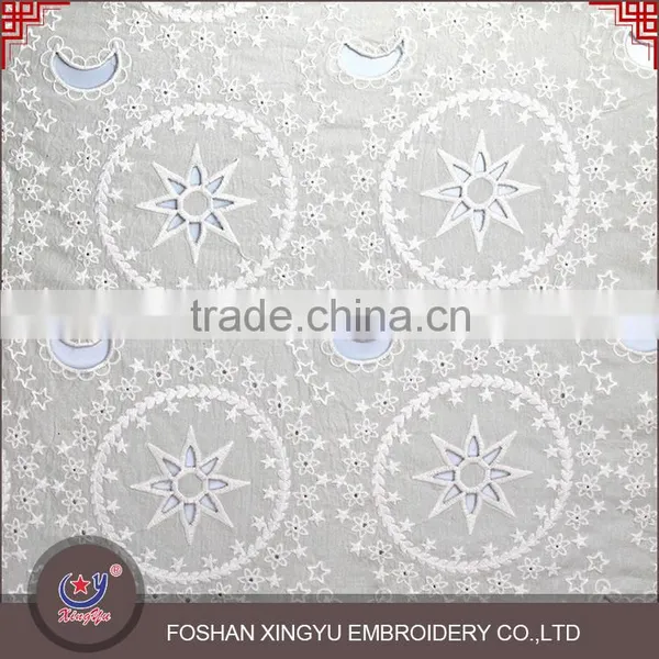 Latest Design Customized Moon and Star Pattern Micro Fiber Polyester Cotton Fabric