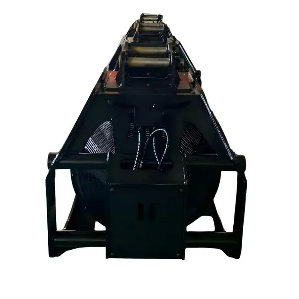 12 Toneladas Cucharón de Criba Rotativa Tambor de Malla Trommel Barra Plana Brazos de Cuna Carcasa Fabricada Negro