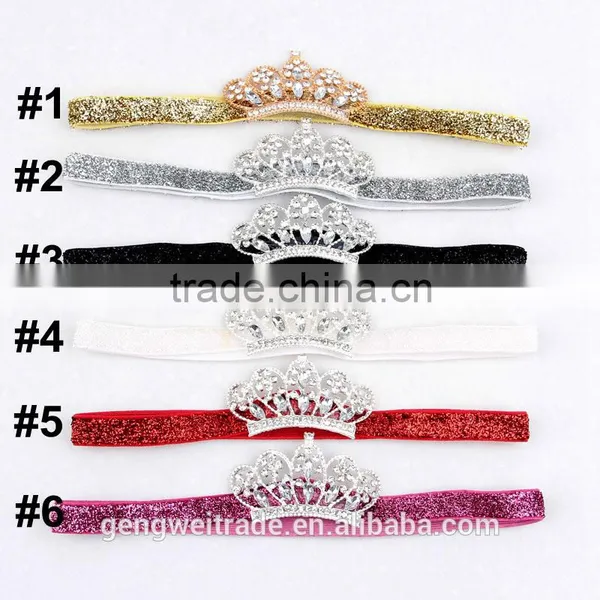Hot Sale Girls Crown Hair Accessories Fashion European Hairbands Sequined Children Headwear Wholesale photo-4