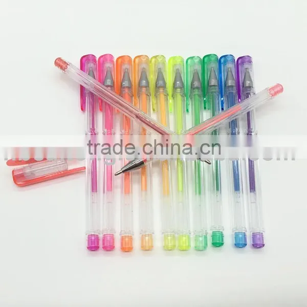 10 Kinds Metallic Colors Gel Pens for Children Coloring,colored Gel Ink Pen Set photo-3