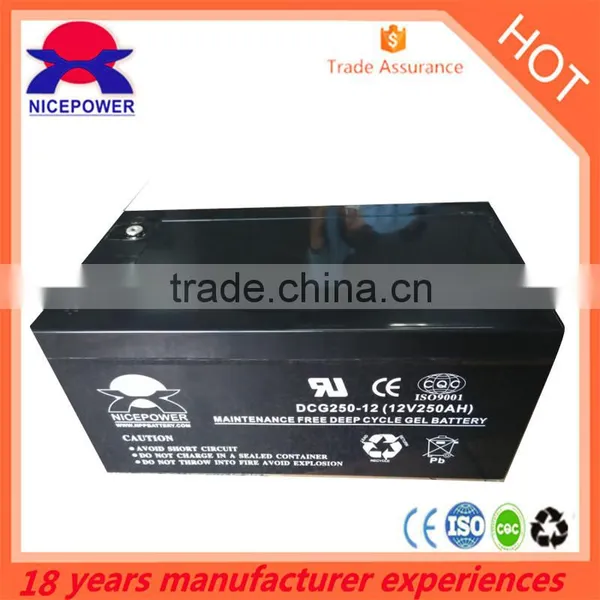 Solar Farm Heavy Duty Deep Cycle GEL Battery 250ah 12V