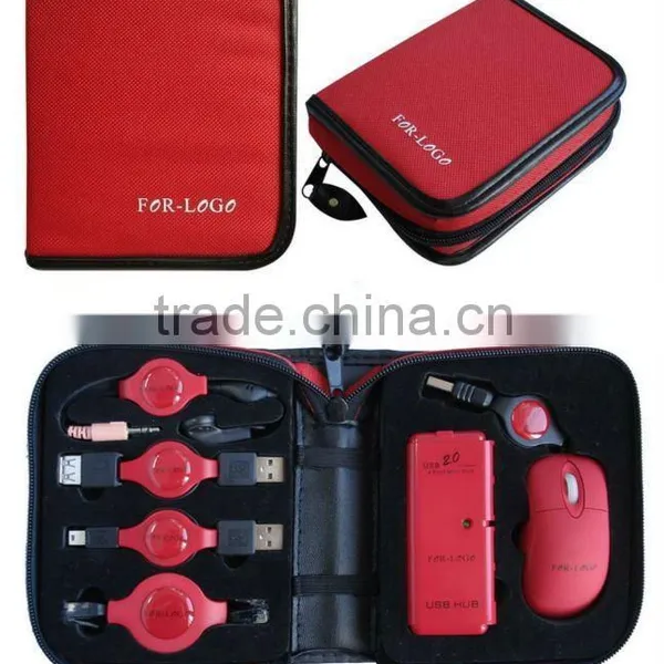 New Portable USB Mouse Hub Earphone Keypad Kit Set Bag Tools photo-3