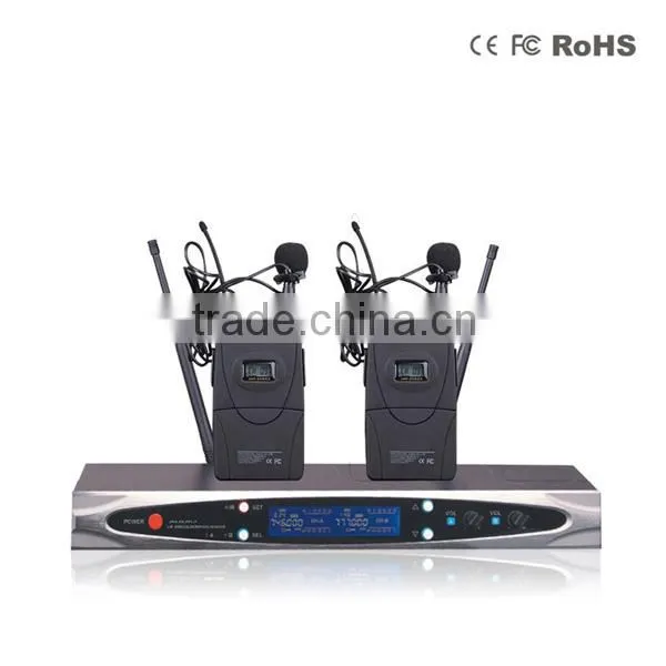 Double Handheld Wireless Microphone for Stage photo-3