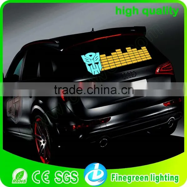 Eletroluninescent Car Sticker, Sound Activated Equalizer Car Sticker photo-3