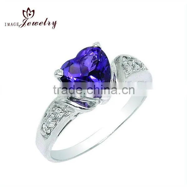 925 Sterling Silver Ring With Red CZ Stones photo-3