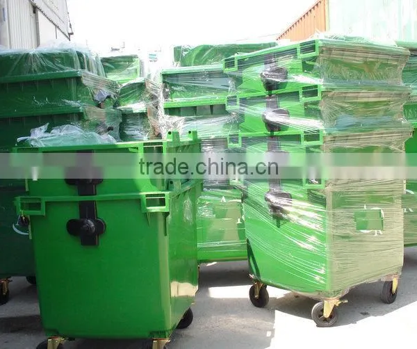 Eco Friendly Industrial Outdoor Hdpe 1100 Liter Garbage Bin Recycling photo-2