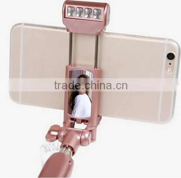 Wholesale Monopod Selfie Stick, Extendable Selfie Handheld Stick Monopod and With Flash Light