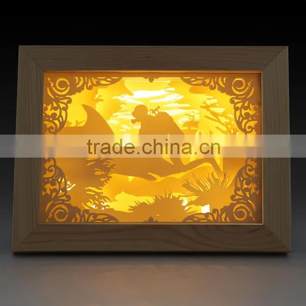 Led 10inch Ghost Shadow Frame Light Led Gift 10inch Led Digital Photo Frame Light photo-2