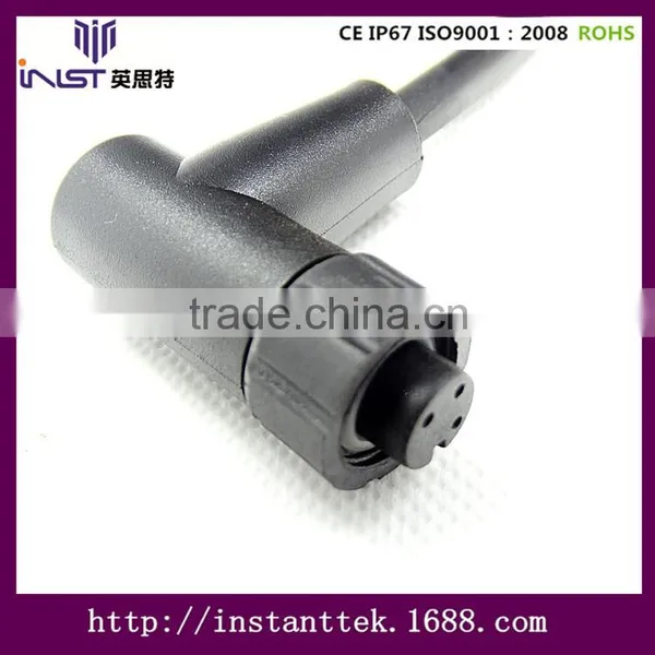 INST M12 90 Degree 3pin Waterproof Connector photo-2
