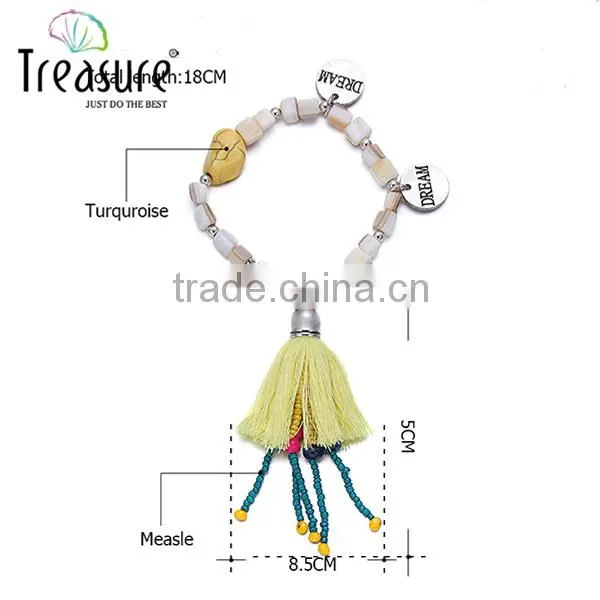 Treasure Beautiful Hawaiian Beach Spring Trendy Shell Charm Bracelet Jewelry 2016 photo-3