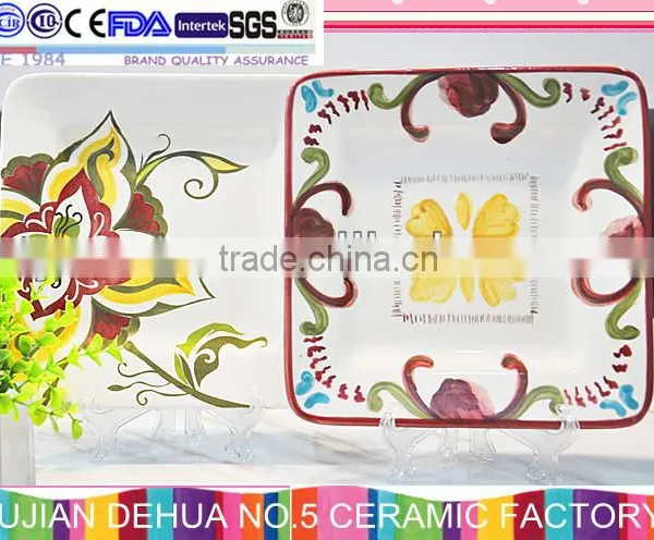 painted square plate