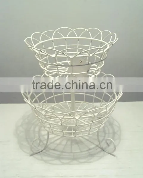 Metal Round Base Wire Baskets Fruit Basket