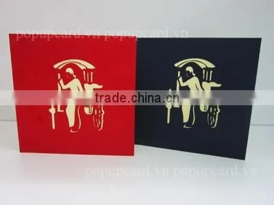 Viet Nam Girl and Pedicab Greeting 3d Pop up Card photo-3
