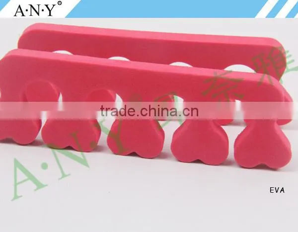 Professional Nail Art Tool Red Sponge Toe Separator Heart Shape photo-2